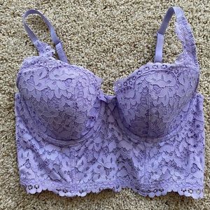 💜Victoria’s Secret Lavender Lace Bustier💜